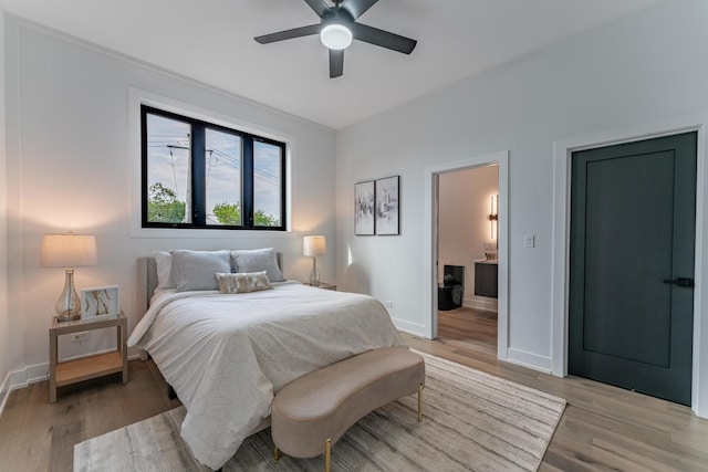 4210 W 5th Ave, Chicago, IL 60624 - bedroom with light wood-style flooring and a ceiling fan