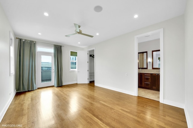 3321 N Sheffield Ave Unit 4, Chicago, IL 60657 - unfurnished bedroom featuring light wood-style flooring, recessed lighting, and ensuite bathroom