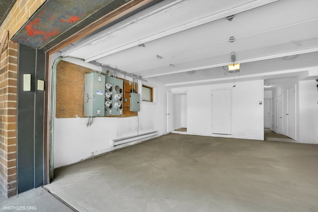3321 N Sheffield Ave Unit 4, Chicago, IL 60657 - garage with baseboard heating, electric panel, and a garage door opener