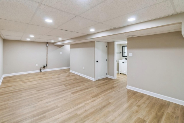 9934 Herrick Ave, Franklin Park, IL 60131 - finished below grade area featuring light wood finished floors, recessed lighting, and a paneled ceiling