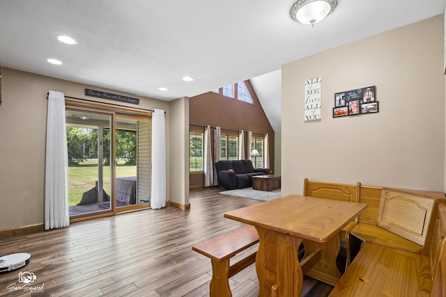 131 E Main St, Essex, IL 60935 - dining space with wood finished floors and recessed lighting