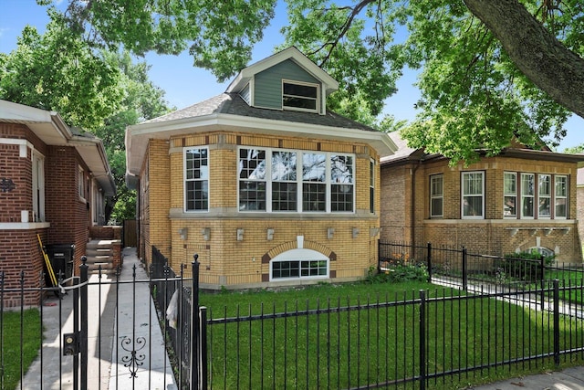 7711 S Honore St, Chicago, IL 60620 - bungalow with brick siding and a fenced front yard