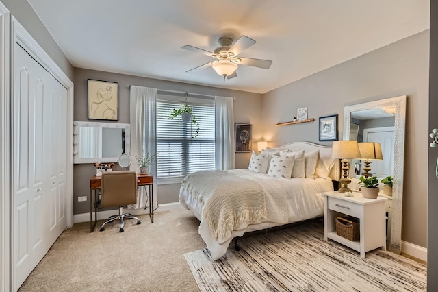 12723 Hawks Bill Ln, Plainfield, IL 60585 - bedroom with a closet, a desk, and ceiling fan