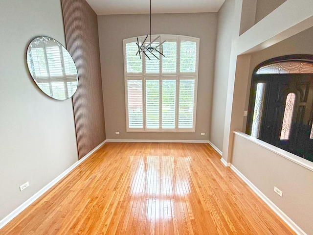 26159 N Hill Ave, Wauconda, IL 60084 - entrance foyer featuring a chandelier and wood-type flooring