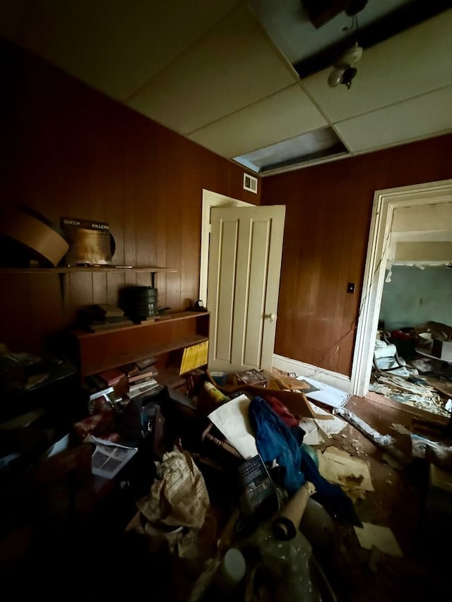 121 S Elm St, Washington, IL 61571 - miscellaneous room with wood walls