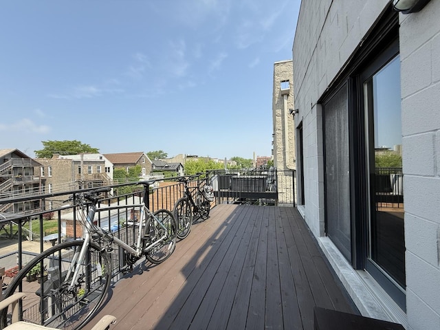 1028 N Hermitage Ave Unit 3, Chicago, IL 60622 - wooden deck featuring a residential view