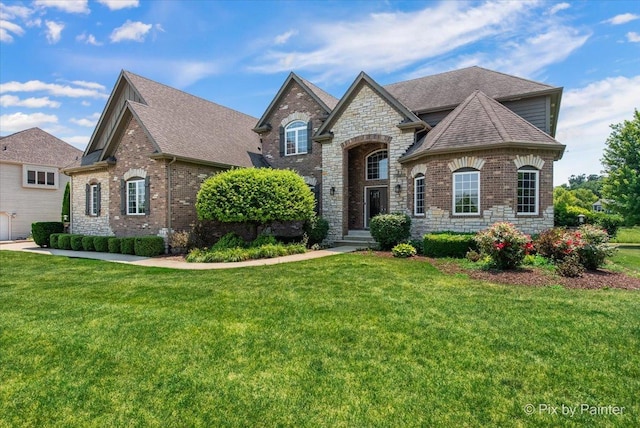 2814 Hapner Way, Batavia, IL 60510 - french country home featuring brick siding and a front yard