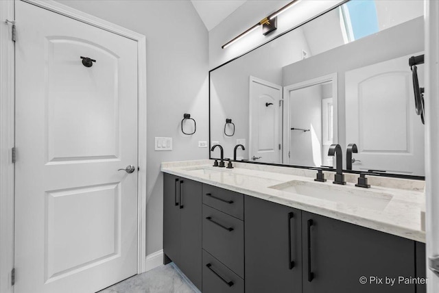 2814 Hapner Way, Batavia, IL 60510 - bathroom featuring double vanity and marble finish flooring