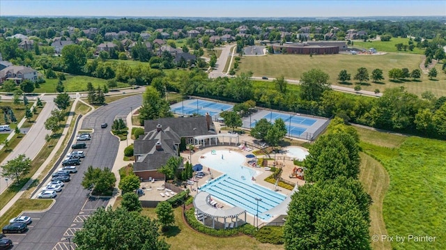 2814 Hapner Way, Batavia, IL 60510 - bird's eye view of a pool area