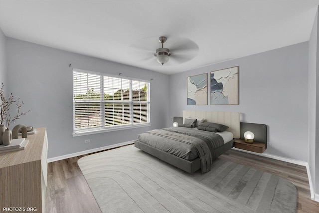 1697 Deer Pointe Dr, South Elgin, IL 60177 - bedroom with wood finished floors and ceiling fan