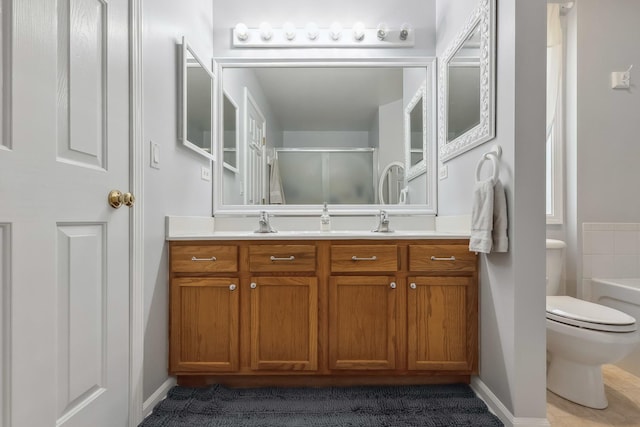 189 E Lark Ave, Cortland, IL 60112 - full bath featuring vanity and a shower with door