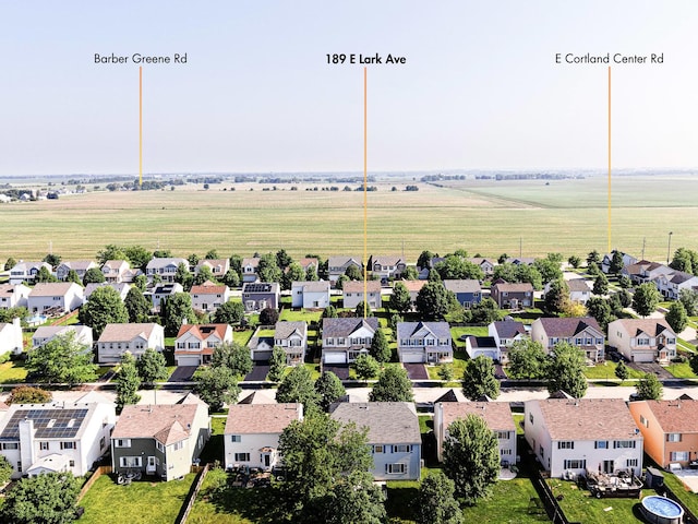 189 E Lark Ave, Cortland, IL 60112 - aerial view of residential area
