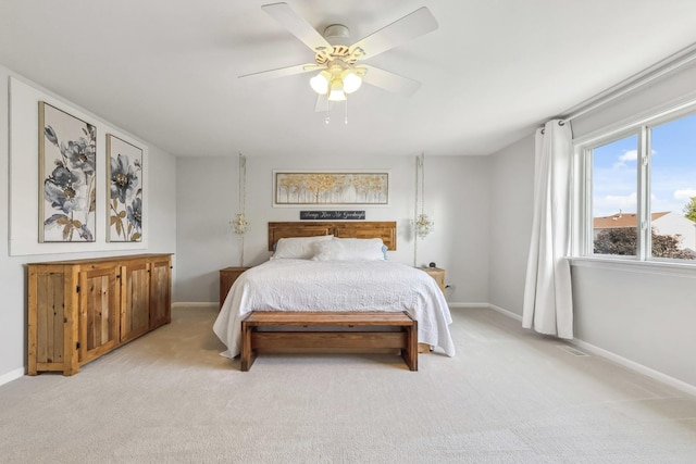189 E Lark Ave, Cortland, IL 60112 - bedroom featuring light carpet and ceiling fan