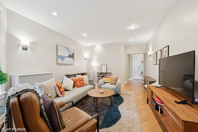 1219 W Lunt Ave Unit 1B, Chicago, IL 60626 - living area with light wood-style floors and recessed lighting