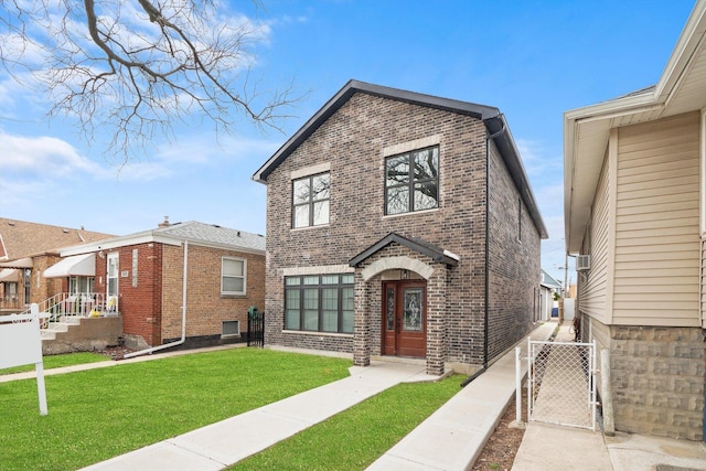 3628 S 54th Ct, Cicero, IL 60804 - view of front of house with brick siding and a gate