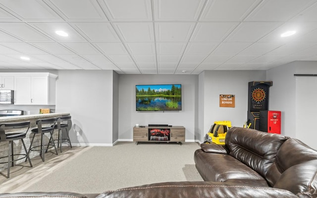 13052 Dunmoor Dr, Lemont, IL 60439 - living room featuring recessed lighting and baseboards