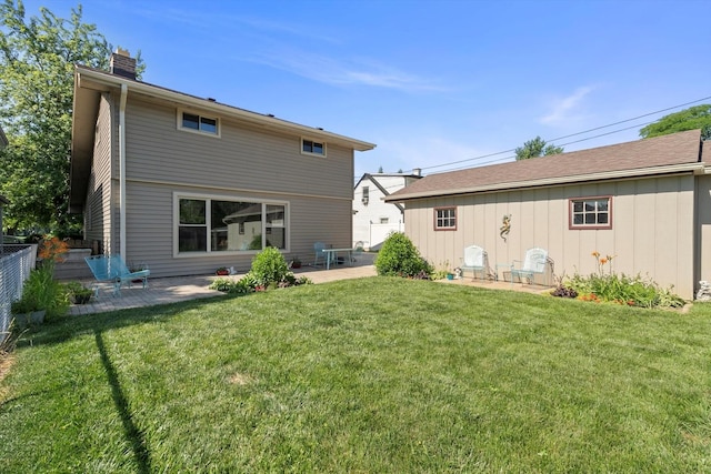 7306 W 115th St, Worth, IL 60482 - rear view of property featuring a chimney and a patio