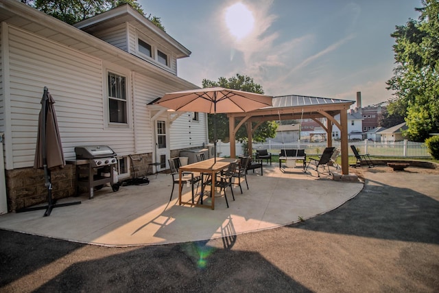 524 E 13th St, Lockport, IL 60441 - view of patio / terrace with a gazebo, area for grilling, and outdoor dining area