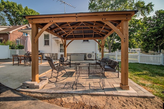 524 E 13th St, Lockport, IL 60441 - view of patio / terrace featuring a gazebo and outdoor dining space