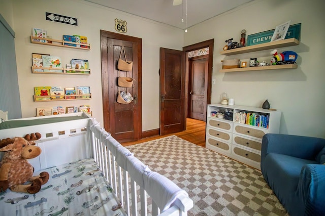 524 E 13th St, Lockport, IL 60441 - bedroom with wood finished floors and crown molding