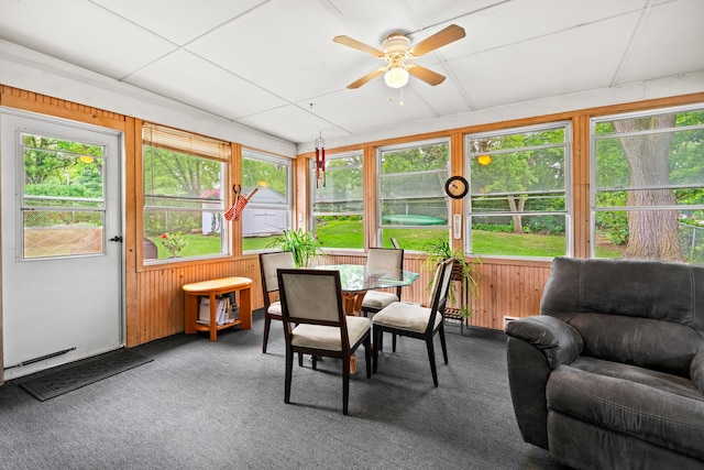 3717 W High St, Mchenry, IL 60050 - sunroom / solarium with ceiling fan and outdoor dining space