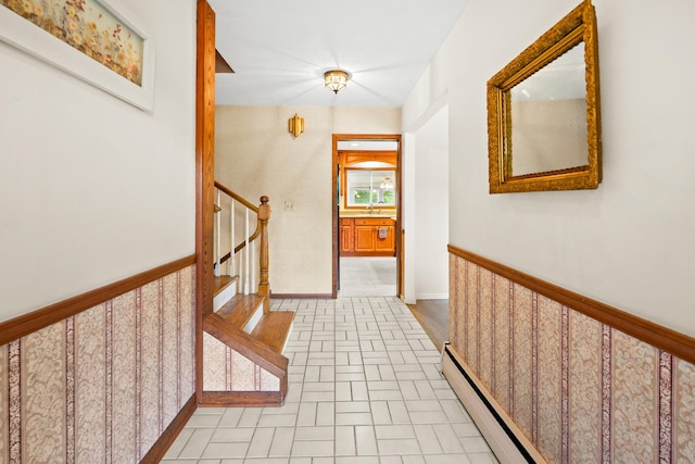 3717 W High St, Mchenry, IL 60050 - hall with stairs and wainscoting