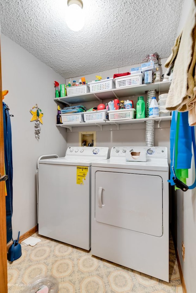 1503 Woodbridge Rd Unit 3E, Joliet, IL 60436 - washroom with washer and dryer and a textured ceiling