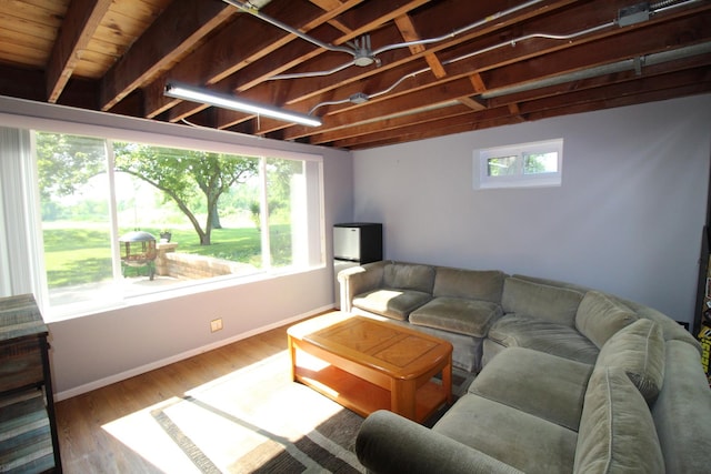 1906 Green Bay Rd, Zion, IL 60099 - living area featuring baseboards and wood finished floors