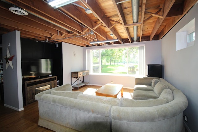 1906 Green Bay Rd, Zion, IL 60099 - living room featuring wood finished floors and baseboards