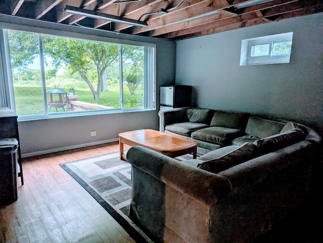 1906 Green Bay Rd, Zion, IL 60099 - living area featuring wood finished floors and baseboards