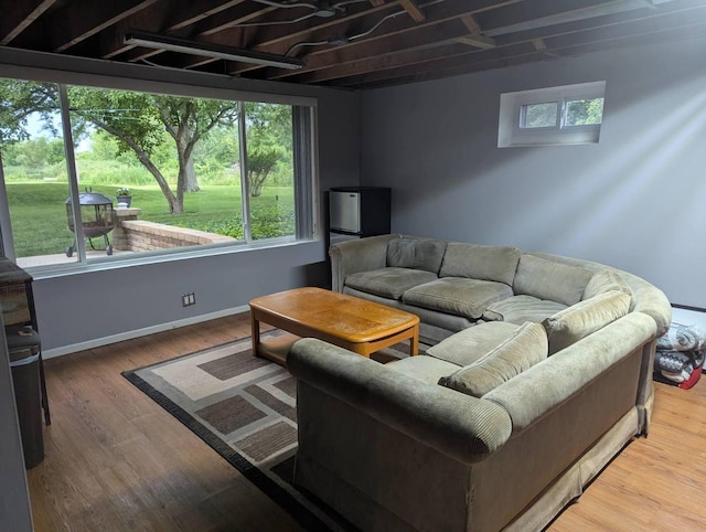 1906 Green Bay Rd, Zion, IL 60099 - living area featuring wood finished floors and baseboards