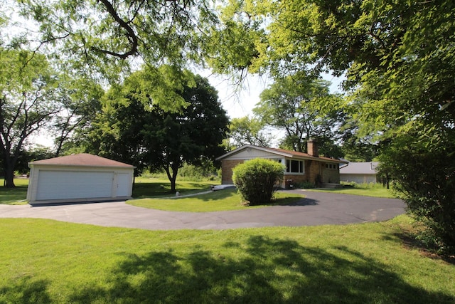 1906 Green Bay Rd, Zion, IL 60099 - view of grassy yard with an outbuilding and a garage