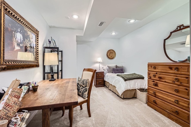 12740 Hawks Bill Ln, Plainfield, IL 60585 - bedroom featuring light colored carpet and recessed lighting