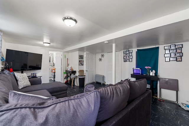 5121 W Henderson Ave, Chicago, IL 60641 - living room featuring radiator heating unit
