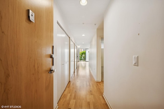 1740 Oak Ave Unit 103, Evanston, IL 60201 - corridor with recessed lighting and light wood-style flooring