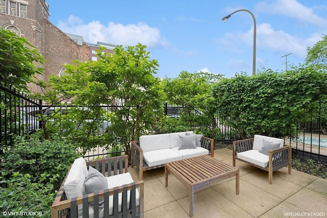 1740 Oak Ave Unit 103, Evanston, IL 60201 - view of patio / terrace featuring an outdoor hangout area