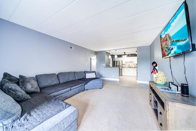 14620 Scarborough Ct Unit M2, Oak Forest, IL 60452 - living area featuring light carpet and baseboards
