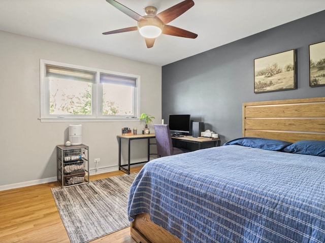 922 S School St, Mount Prospect, IL 60056 - bedroom featuring wood finished floors and ceiling fan