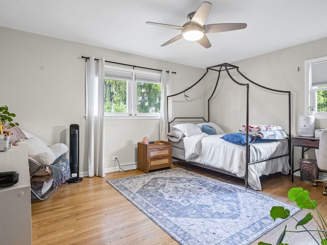 922 S School St, Mount Prospect, IL 60056 - bedroom with light wood finished floors and ceiling fan