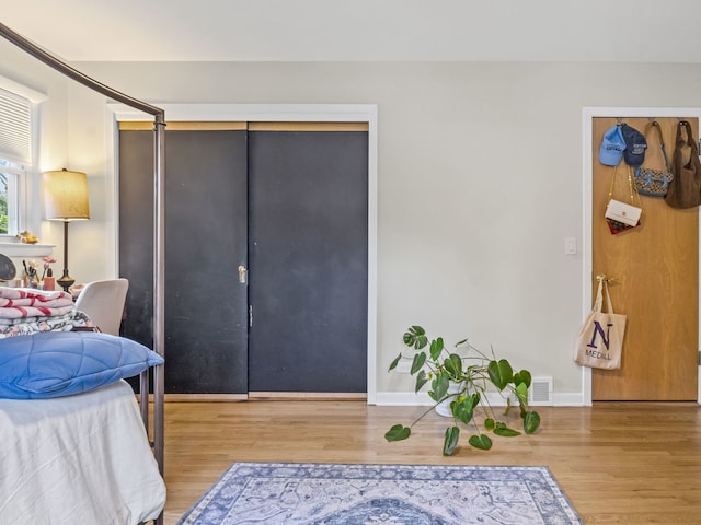 922 S School St, Mount Prospect, IL 60056 - bedroom with wood finished floors and a closet