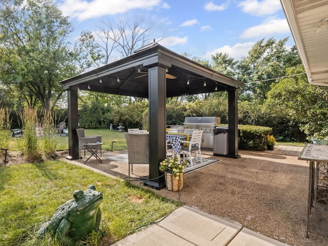 922 S School St, Mount Prospect, IL 60056 - view of patio / terrace featuring a gazebo and a grill