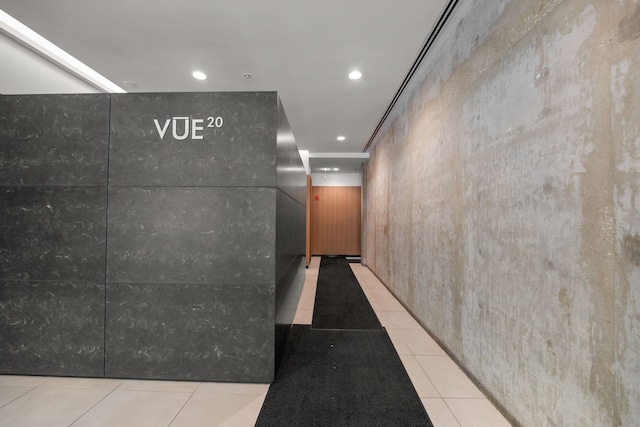 1845 S Michigan Ave Unit 701, Chicago, IL 60616 - hall featuring tile patterned flooring and recessed lighting