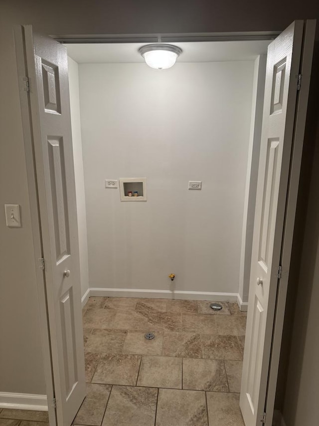 5125 W 101st St, Oak Lawn, IL 60453 - laundry area featuring washer hookup, gas dryer hookup, and light stone finish floors