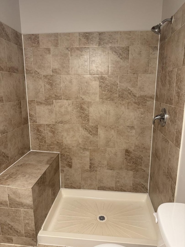 5125 W 101st St, Oak Lawn, IL 60453 - bathroom featuring a stall shower and toilet