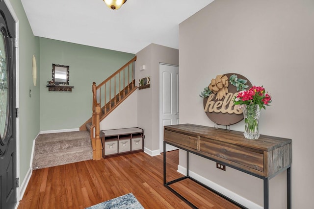 26226 W Tallgrass Trl, Channahon, IL 60410 - foyer with wood finished floors and stairway