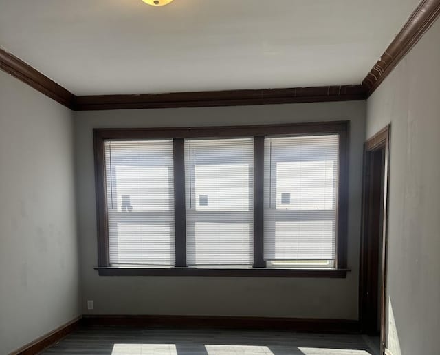 6959 S Racine Ave, Chicago, IL 60636 - empty room featuring ornamental molding and wood finished floors