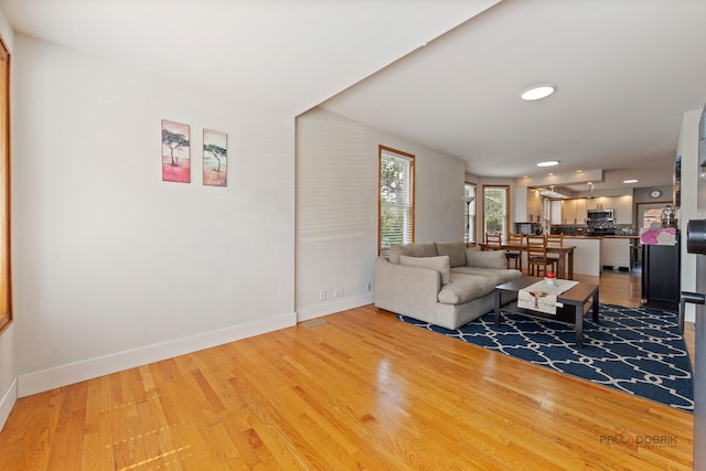 2800 Auxplaines Ave, River Grove, IL 60171 - living room with light wood-style floors and recessed lighting