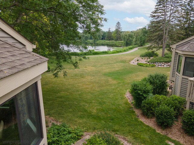 285 N Bay Ct, Lake Barrington, IL 60010 - view of grassy yard featuring a water view