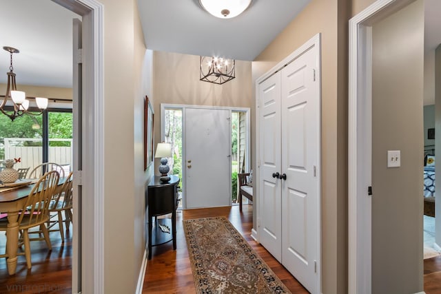 285 N Bay Ct, Lake Barrington, IL 60010 - entrance foyer featuring a chandelier and wood finished floors