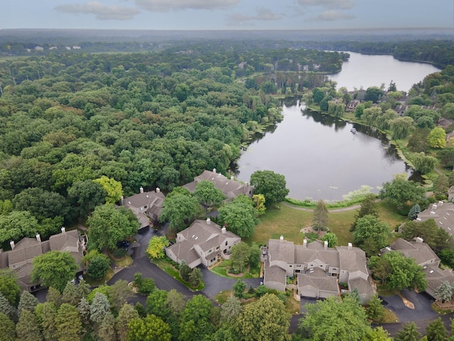 285 N Bay Ct, Lake Barrington, IL 60010 - aerial view of residential area with a nearby body of water and a heavily wooded area